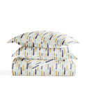 King Feathers Navy Patterned Soft Duvet Cover Bed Set - Bohemian Patterns