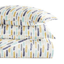 King Feathers Navy Patterned Soft Duvet Cover Bed Set - Bohemian Patterns