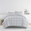 King Coarse Paisley Navy Patterned Soft Duvet Cover Bed Set - Classic Patterns