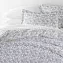 King Coarse Paisley Navy Patterned Soft Duvet Cover Bed Set - Classic Patterns