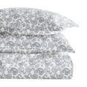 King Coarse Paisley Navy Patterned Soft Duvet Cover Bed Set - Classic Patterns