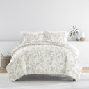 Twin XL Garden Light Blue Patterned Soft Duvet Cover Bed Set - Classic Patterns