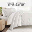 King Polaris Gray Patterned Soft Duvet Cover Bed Set - Classic Patterns