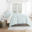 King Starlight Aqua Patterned Soft Duvet Cover Bed Set - Classic Patterns