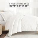 Queen Vines Aqua Patterned Soft Duvet Cover Bed Set - Classic Patterns