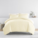 King Wheatfield Ivory Patterned Soft Duvet Cover Bed Set - Classic Patterns