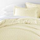 King Wheatfield Ivory Patterned Soft Duvet Cover Bed Set - Classic Patterns