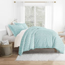 Twin XL Wheatfield Pale Blue Patterned Soft Duvet Cover Bed Set - Classic Patterns