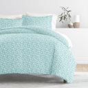 Twin XL Wheatfield Pale Blue Patterned Soft Duvet Cover Bed Set - Classic Patterns