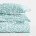 Twin XL Wheatfield Pale Blue Patterned Soft Duvet Cover Bed Set - Classic Patterns