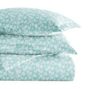 Twin XL Wheatfield Pale Blue Patterned Soft Duvet Cover Bed Set - Classic Patterns