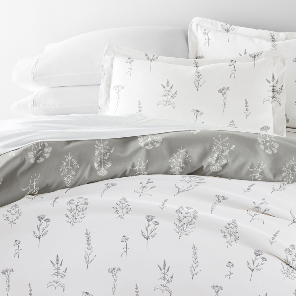 Patterned Soft Duvet Cover Bed Set - Garden Farmhouse