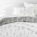  Patterned Soft Duvet Cover Bed Set - Garden Farmhouse