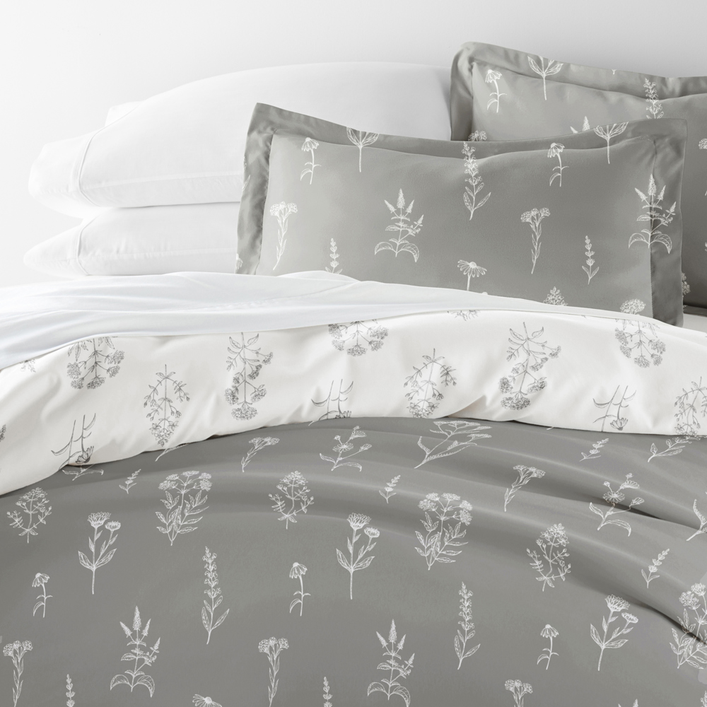 Patterned Soft Duvet Cover Bed Set - Garden Farmhouse