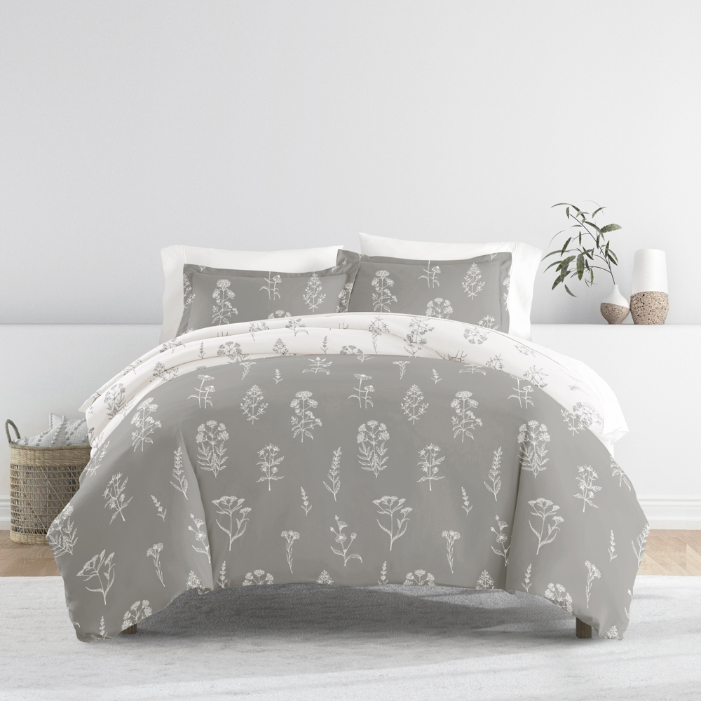 Patterned Soft Duvet Cover Bed Set - Garden Farmhouse