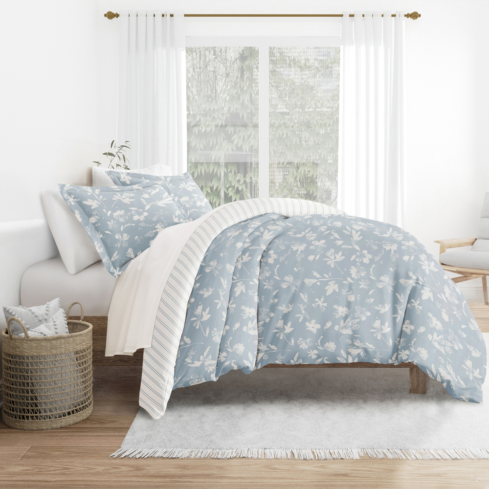 Patterned Soft Duvet Cover Bed Set - Garden Farmhouse