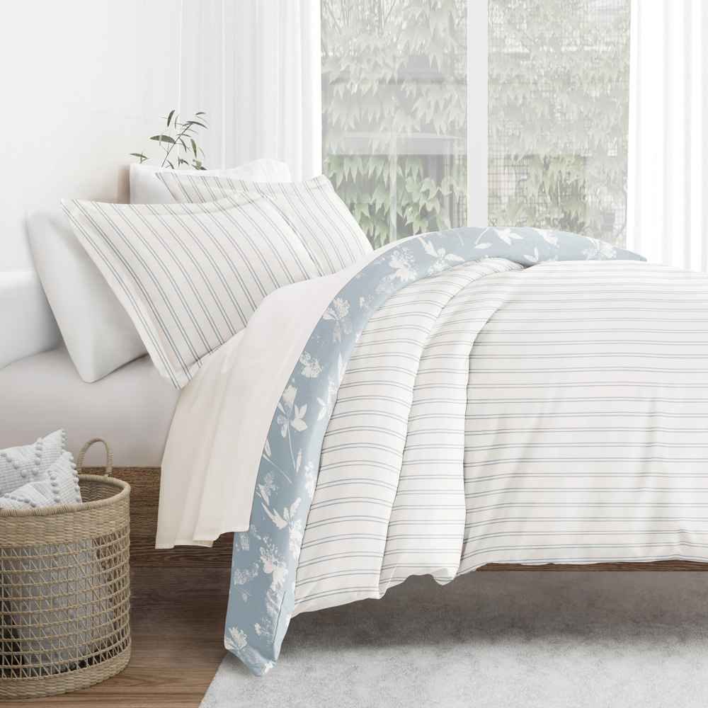 Patterned Soft Duvet Cover Bed Set - Garden Farmhouse