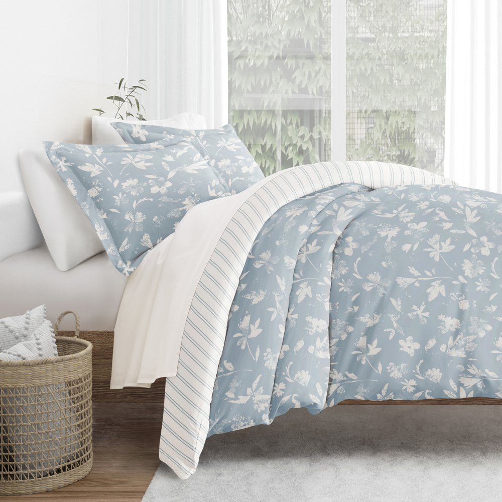 Patterned Soft Duvet Cover Bed Set - Garden Farmhouse