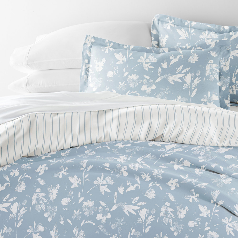 Patterned Soft Duvet Cover Bed Set - Garden Farmhouse