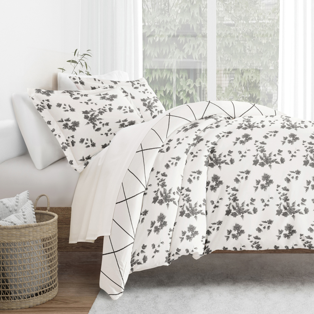 Patterned Soft Duvet Cover Bed Set - Garden Farmhouse