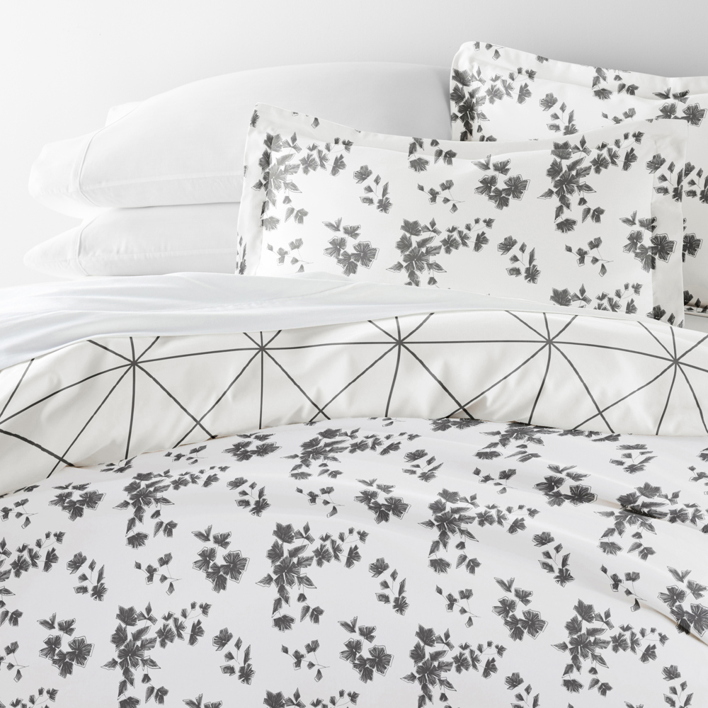 Patterned Soft Duvet Cover Bed Set - Garden Farmhouse