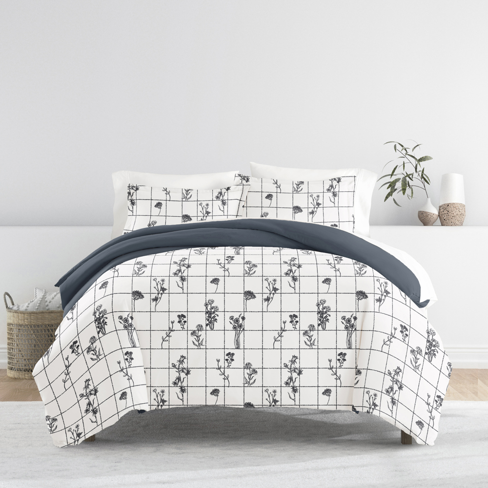 Patterned Soft Duvet Cover Bed Set - Garden Farmhouse