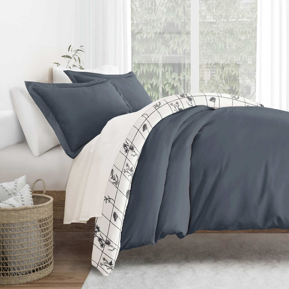 Patterned Soft Duvet Cover Bed Set - Garden Farmhouse