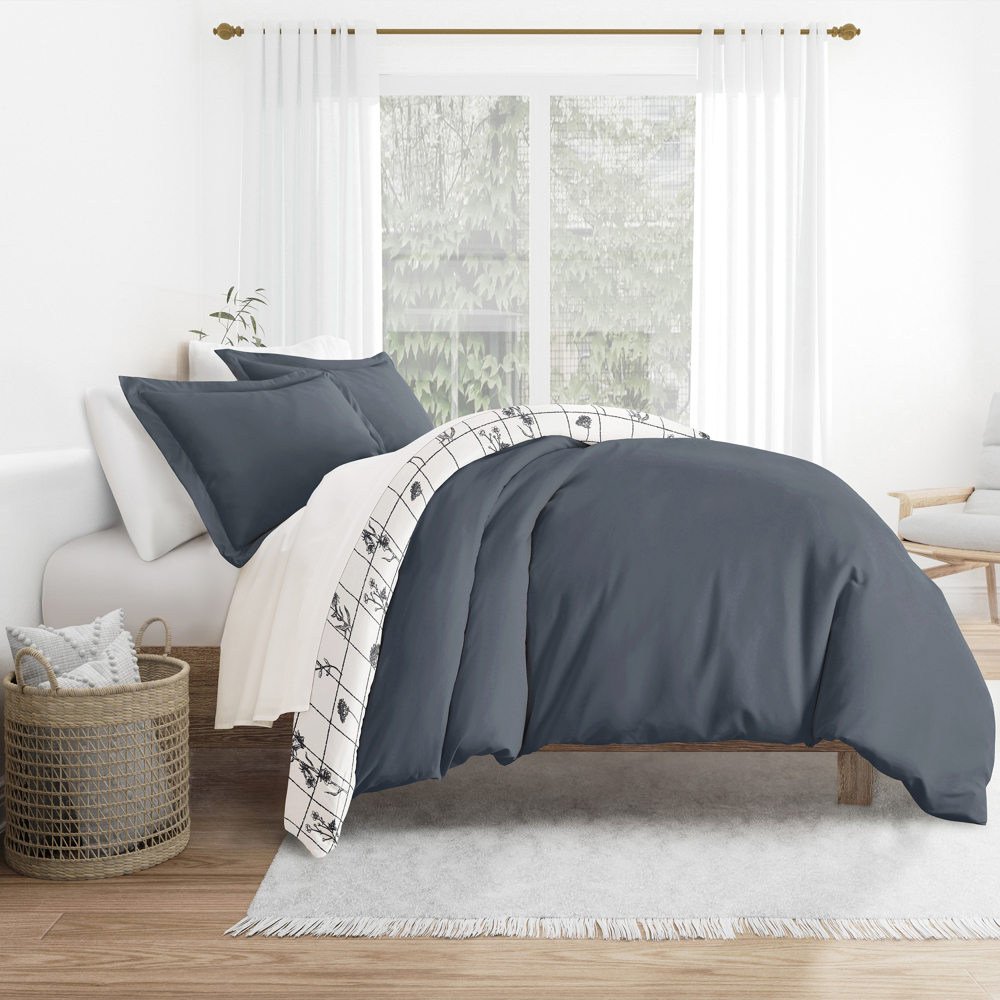 Patterned Soft Duvet Cover Bed Set - Garden Farmhouse