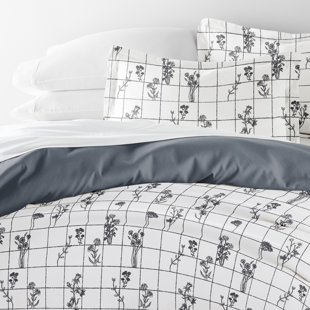 Patterned Soft Duvet Cover Bed Set - Garden Farmhouse