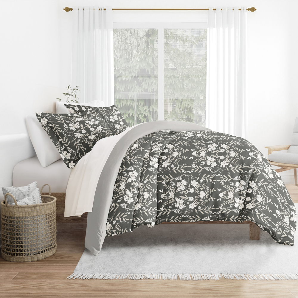 Patterned Soft Duvet Cover Bed Set - Garden Farmhouse