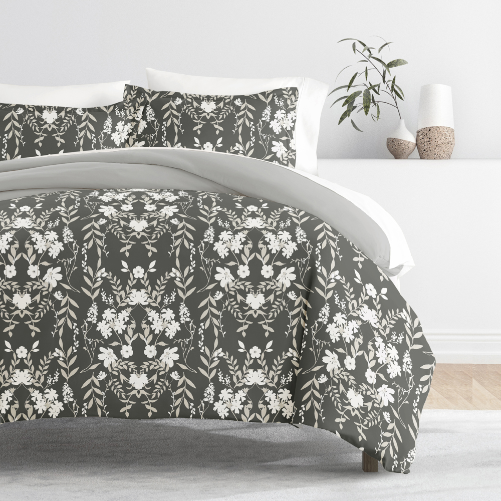 Patterned Soft Duvet Cover Bed Set - Garden Farmhouse