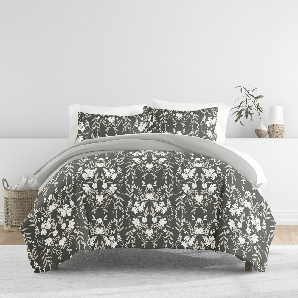 Patterned Soft Duvet Cover Bed Set - Garden Farmhouse