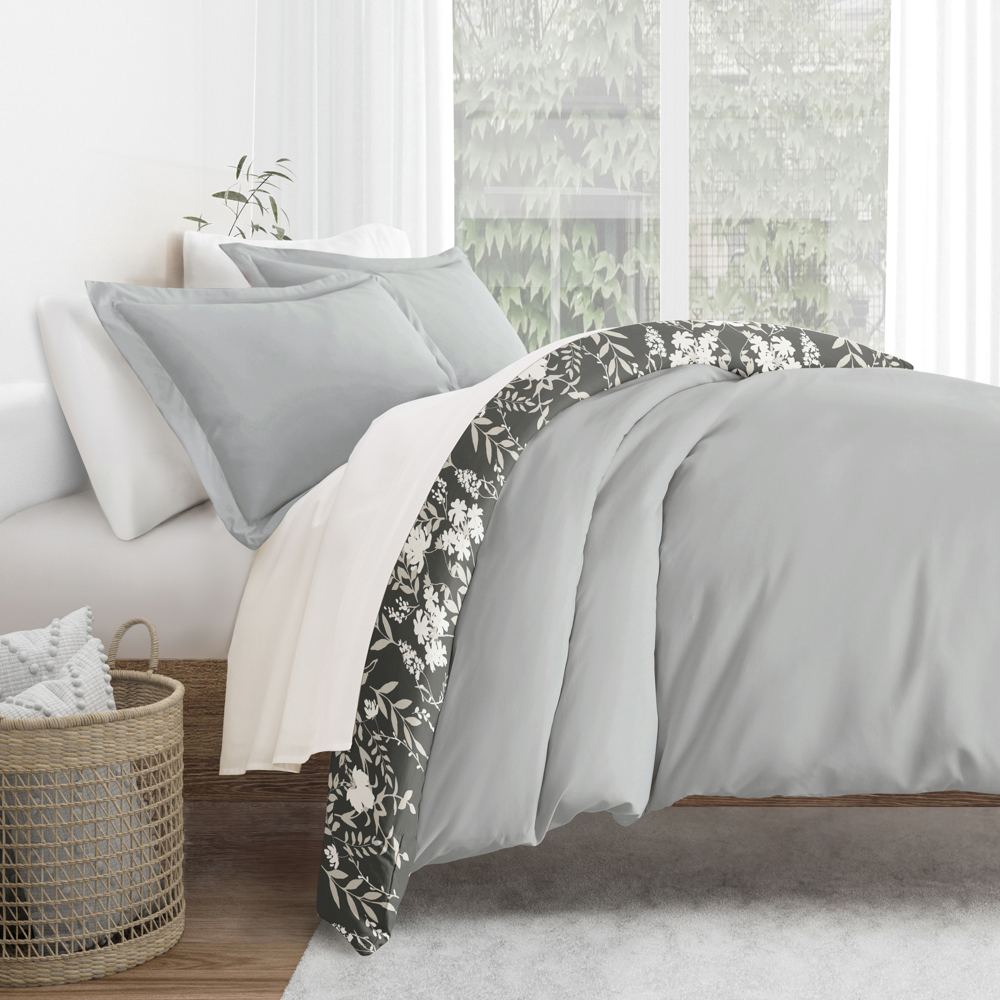 Patterned Soft Duvet Cover Bed Set - Garden Farmhouse