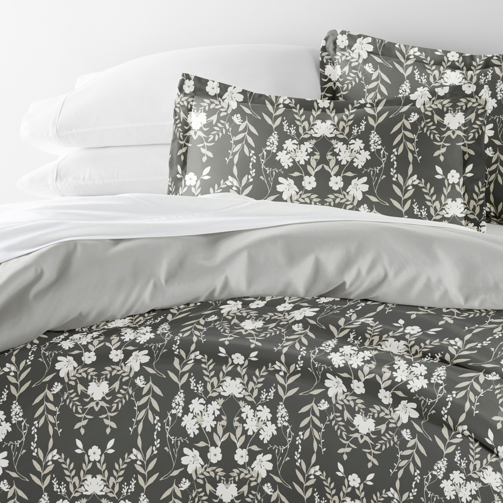 Patterned Soft Duvet Cover Bed Set - Garden Farmhouse