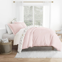 King Wildflower Pink Patterned Soft Duvet Cover Bed Set - Garden Farmhouse