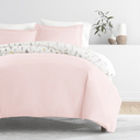 King Wildflower Pink Patterned Soft Duvet Cover Bed Set - Garden Farmhouse