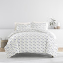 King Blossoms Light Blue Patterned Soft Duvet Cover Bed Set - Garden Farmhouse