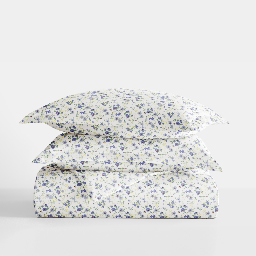 Patterned Soft Duvet Cover Bed Set - Garden Farmhouse