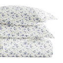 King Blossoms Light Blue Patterned Soft Duvet Cover Bed Set - Garden Farmhouse