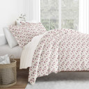 King Blossoms Pink Patterned Soft Duvet Cover Bed Set - Garden Farmhouse