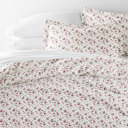 King Blossoms Pink Patterned Soft Duvet Cover Bed Set - Garden Farmhouse