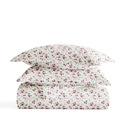 King Blossoms Pink Patterned Soft Duvet Cover Bed Set - Garden Farmhouse