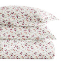 King Blossoms Pink Patterned Soft Duvet Cover Bed Set - Garden Farmhouse