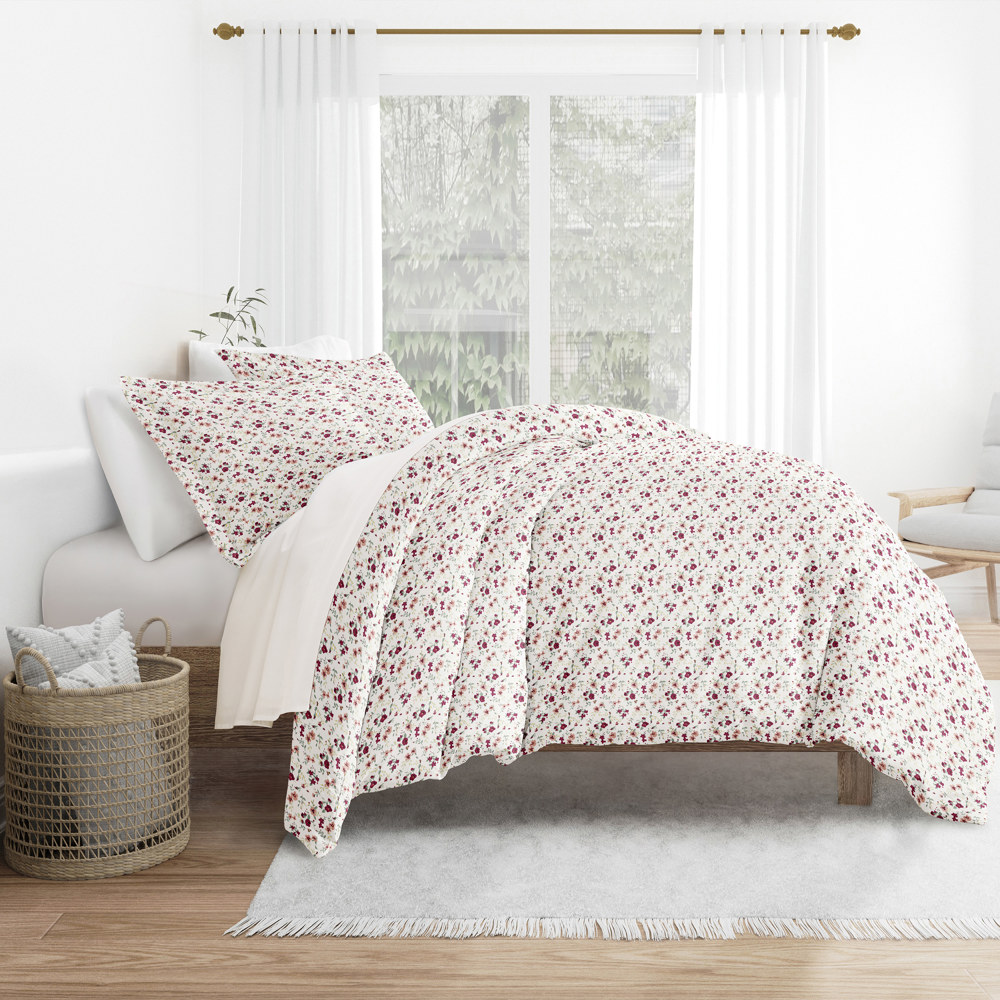 Patterned Soft Duvet Cover Bed Set - Garden Farmhouse