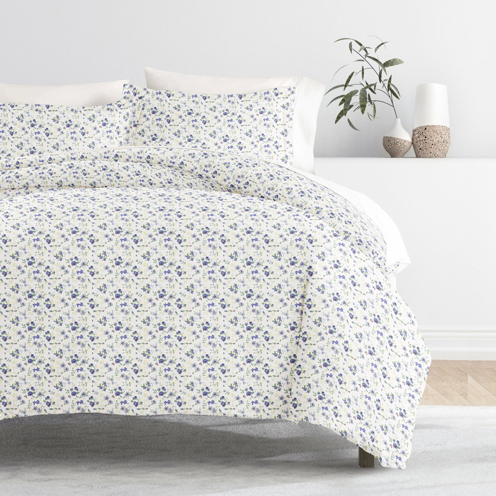 Patterned Soft Duvet Cover Bed Set - Garden Farmhouse