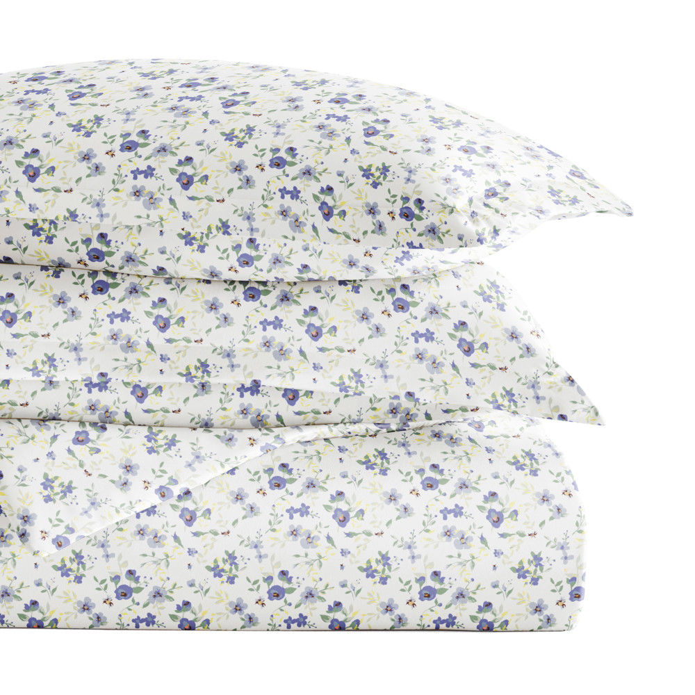 Patterned Soft Duvet Cover Bed Set - Garden Farmhouse