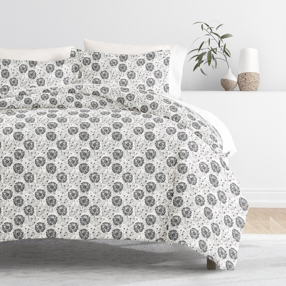 Patterned Soft Duvet Cover Bed Set - Garden Farmhouse