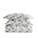 King Make a Wish Light Gray Patterned Soft Duvet Cover Bed Set - Garden Farmhouse