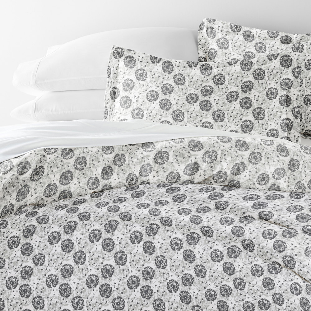 Patterned Soft Duvet Cover Bed Set - Garden Farmhouse