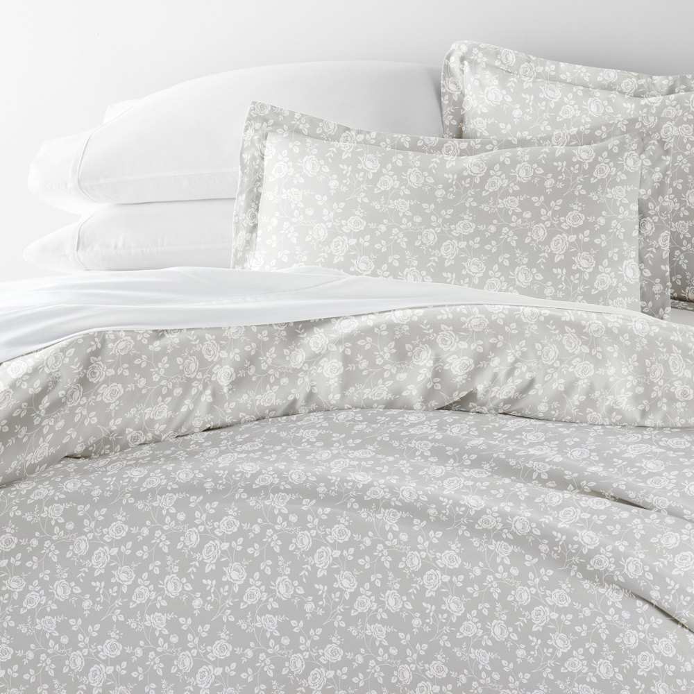 Patterned Soft Duvet Cover Bed Set - Garden Farmhouse